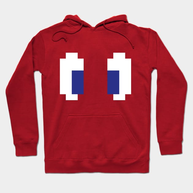 8 Bit Pixel Manga Eyes Hoodie by tinybiscuits